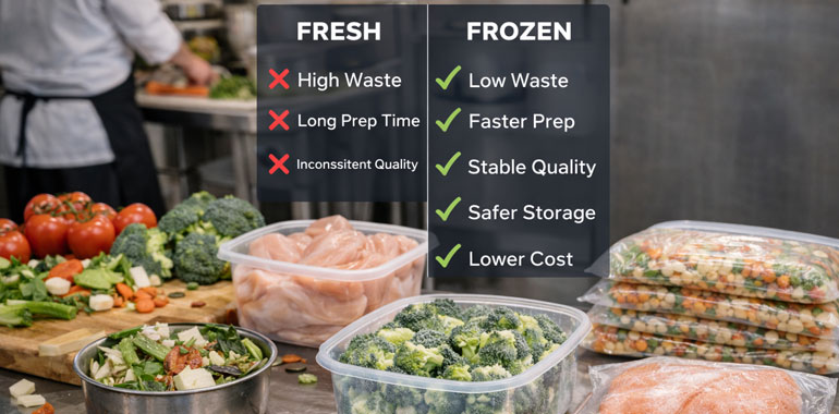 Fresh vs. Frozen – A Smart Comparison for Commercial Kitchens